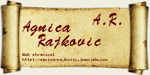 Agnica Rajković vizit kartica